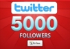 give you 5000+ [Staying] twitter followers, all Real Looking High Quality twitter followers deliver within 24 hours!!!!!!!!!!!!!!