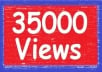 give you guaranteed 35,000 youtube views to your youtube video, all views deliver within 96 hours