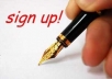 give you 5 USA sign up to any aff link or website