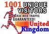send 1001 Real Human UK visitors to your website within 4 days