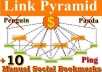 create Link Pyramid Manually helps your website Hit Google top 10 in a month + 10 Manual Social Bookmark PR 10 to PR8@!