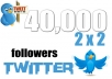 ADD 40000 REALISTIC TWITTER FOLLOWERS TO 2 ACCOUNTS
