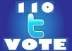give 100 twitter vote in any contest