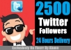 Provide You 2500 Real & Active Twitter Follower Only