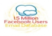 sale 1.5 MILLION Facebook E-mail List with Names Best for Marketing Just