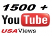 safely get you 1500++ fast and real USA YouTube views with high retention on your video in 24 hours 