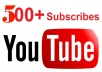 send you 500+ Guanrated subscribers to your YouTube channel Promo Today