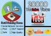 deliver 20000 high retention youtube views to your video SUPER fast