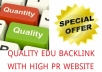 Give 20+ High Quality EDU Backlink With PR 10 to 4