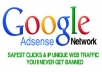 give you 20 unique REAL google adsense safe click's from USA