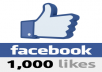 give you 1000+ Facebook Likes 100% real on your account