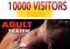 send 10,000 adult visitors,high Quality traffic to your website 
