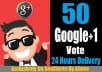 GIVE YOU 50 GOOGLE+ ON POST OR PROFILE OR VOTE IN ANY CONTEST ONLY