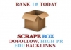 create 1500+ dofollow, 1500+ high PR and 300 edu gov blog comments backlinks using scrapebox, unlimited URLs and keywords allowed!!@@!!