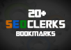 Give your SeoClerks gig 20+ bookmarks / likes