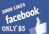 get you 3000 facebook likes on your fan page