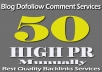 do MANUALLY 50 Highpr Blog Comment 2PR7 4PR6 10PR5 10Pr4 12Pr3 12Pr2 DoFollow Backlink