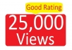 give you SAFEST 25000 to 35000 YouTube views!!!!!