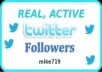 1,000 REAL and ACTIVE USA ★Human★ Twitter Followers (NOT Fake or Inactive accounts!), Actual Human People who can retweet and favorite, there is no other gig like this one!