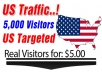 send 5000 Unique Usa Visitors, High Quality Traffic from USA to your website!!!!