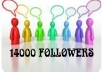 instant 14,000 Twitter Followers, No Eggs, No Unfollows, without admin access