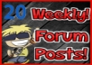 Post 20 Forum Posts Weekly
