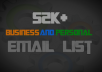 Give you a copy of my 52k+ email list
