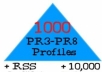 make link pyramid 1000 PR3 to PR8 profiles and 10,000 blog comments