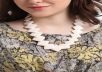 create a white indian necklace