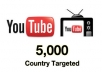 Provide Real Country Targeted YouTube 5000+ Views