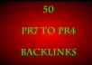 give 50 Pr7 to Pr4 Backlink With Keywords as anchor text for any website or url These are High PR Profile for your linkbuilding!!!!!