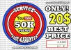 give you 50.000 real humans Youtube Views to your video