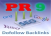 manually create 8 PR-8 & PR9 backlinks with relevant content