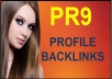 create 10 Backlinks from PR9 Sites for