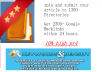 spin and submit your article to 1300 Directories, Get 2500+ Google Backlinks