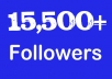 instant 15,000 Twitter Followers, No Eggs, No Unfollows, without admin access