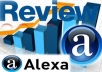 post 5 Amazing reviews on Alexa for your website or blog listing for Higher Ranking and SEO Boost only 