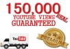 give you 150,000 youtube views to your youtube video, all views within 3 days