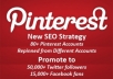 pinterest your website to blast SEO google from many accounts and promote to 50,000 Twitter followers