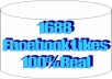 give you 1688 Facebook Likes, 100% Real