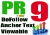 give you DoFollow PR9 Sidebar Link from PR9 Front Page for a Month