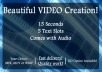 create a beautiful MUSIC theme intro VIDEO