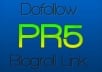give you a PR5 Health Related DoFollow Homepage Link