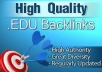 create 20 .edu backlinks manually and send you the list
