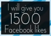 give you 1500+ USA Real looking Facebook Likes / Fans Guaranteed to your Fanpage