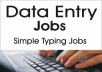 Data Entry 3 hours for 5$