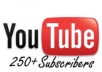 add 250+ High Quality YouTube Channel Subscribers Real Active Profiles Natural Human Subscribers Guaranteed VERIFIED Users No Need Password