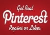 Submit you 580+ Pinterest Followers 100% real & genuine on you account