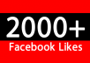 give you GUARANTEED 2000+[PERMANENT] real human facebook likes