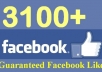 I will give 3100+ [PERMANENT] Facebook likes to your facebook fanpage,likes in 24 hours